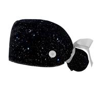 FQURFHY 2 Pezzi,scaldacapelli da Chirurgo per Donne,Cuffia chirurgica da Uomo,Cappelli Chirurgici,per l'Infermiera,Spazio delle Stelle