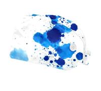 FQURFHY 2 Pezzi，scaldacapelli da Chirurgo per Donne，Cuffia da Chirurgo per Uomini，Cappelli da Infermiera per Donne,per la Cucina,Puntini Blu