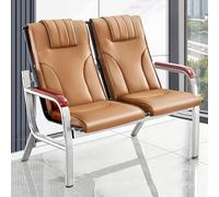 FQWYNMZ Set di Sedie for Sala D'attesa, Sedie for Reception con Braccioli e Schienali, Divano a 2 Posti in Similpelle, Panche for Hall for Clinica, Ospedale, Aeroporto, Salone, Banca(Brown)