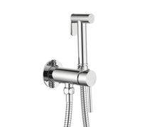 FQYEP Bidet Portatile Kit Doccetta Kit Idroscopino per WC In Ottone Montaggio A Parete Acqua Calda E Fredda Adatto per La Pulizia Degli Animali Domestici E L'Igiene personale,Cromato