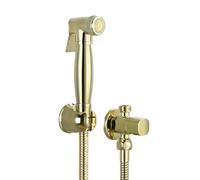 FQYEP Bidet Portatile Kit Ottone Doccetta per Bidet Wc Acqua Fredda Dorato Idroscopino per Wc,Tipo C