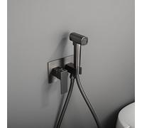 FQYEP Bidet Portatile Kit Ottone Doccetta per Bidet Wc Handheld Acqua Calda E Fredda Idroscopino Wc,Grigio