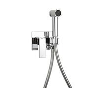FQYEP Bidet Portatile Kit Ottone Doccetta per Bidet Wc Handheld Acqua Calda E Fredda Idroscopino Wc,Cromo Placcato