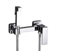 FQYEP Doccetta Bidet A Parete Ottone Doccetta per Bidet Wc Acqua Calda E Fredda per L'Igiene Personale,Cromato