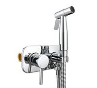 FQYEP Doccetta Bidet per Wc Idroscopino Kit Bidet Da Incasso in Ottone per Acqua Fredda E Calda,Cromato