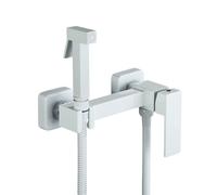 FQYEP Doccetta per Bidet A Parete Bianco Kit Miscelatore per Acqua Fredda E Calda per Bidet in Ottone,Tipo A