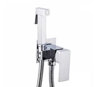 FQYEP Doccetta per Bidet A Parete Ottone Handheld Bidet Spruzzatore Acqua Calda E Fredda con Tubo 1,5M,Cromato