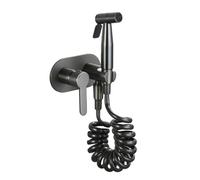 FQYEP Doccetta per Bidet con Miscelatore Bidet per Wc Idroscopino per Wc Acqua Calda E Fredda Grigio,Modello D.