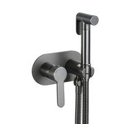 FQYEP Doccetta per Bidet con Miscelatore Bidet per Wc Idroscopino per Wc Acqua Calda E Fredda Grigio,Modello A.