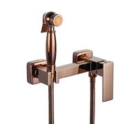 FQYEP Doccetta per Bidet Oro Rosa Idroscopino per Wc Doccino per Bidet Acqua Calda E Fredda,Modello B.