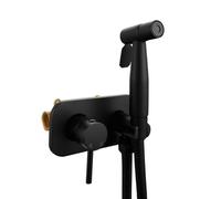 FQYEP Doccetta per Wc Bidet Kit Doccetta Esterno per Wc E Bidet Idroscopino Calda E Fredda,Nero,Modalità Singola