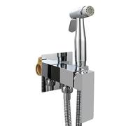 FQYEP Doccetta per Wc Set di Rubinetti da Incasso Idroscopino per Wc Acqua Calda E Fredda,Cromato,Doppia Modalità