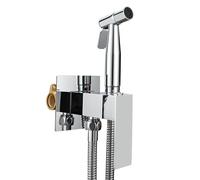 FQYEP Doccetta per Wc Set di Rubinetti da Incasso Idroscopino per Wc Acqua Calda E Fredda,Cromato,Modalità Singola