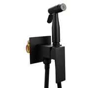 FQYEP Doccetta per Wc Set di Rubinetti da Incasso Idroscopino per Wc Acqua Calda E Fredda,Nero,Doppia Modalità