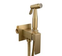 FQYEP Doccetta per Wc Set di Rubinetti da Incasso Idroscopino per Wc Acqua Calda E Fredda,Oro Spazzolato,Doppia Modalità