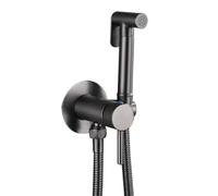 FQYEP Doccino per Bidet con Miscelatore Acqua Calda E Fredda Idroscopino Portatile per WC In Ottone A Parete Installazione Ad Incasso,Grigio Canna Di Fucile