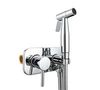 FQYEP Incorporato Kit Miscelatore per Bidet da Bagno Idroscopino per Wc Acqua Calda E Fredda,Cromo Placcato,Modalità Singola