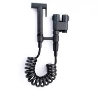 FQYEP Kit Idroscopino WC Ottone Montaggio A Parete Nero | Uno Dentro Due Fuori Kit Doccino per Bidet WC Adatto per La Pulizia Dei Pannolini