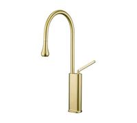 FQYEP Rubinetto con Doccetta Estraibile Lavatoio Rubinetto Lavello Cucina 2 Modalità Girevole a 360° Miscelatore Cucina Rubinetto Miscelatore Cucina Oro Spazzolato