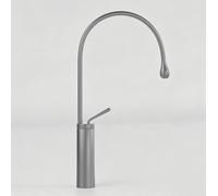 FQYEP Rubinetto Lavabo Alto Rubinetto Bagno Acqua Calda E Fredda | Altezza Bocca 29 CM Rotazione A 360° Ottone Robusto E Durevole Foro Singolo,Cenere Di Pistola