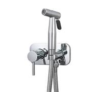 FQYEP Set Doccetta Igienica per Bidet Spruzzatore Miscelatore Acqua Calda E Fredda Acciaio Inox,Cromo Placcato