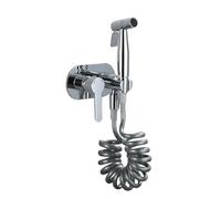 FQYEP Set Miscelatore per Bidet Cromato per Wc con Doccetta per Acqua Calda E Fredda con Kit Spruzzatore,Modello D.
