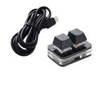 FQzsbWbbt Tastiera meccanica personalizzata Macro programmabile USB RGB 24 16 12 9 8 4 3 2 Copia e incolla tastiera da gioco fai da te Macropad(2 Keys Black)