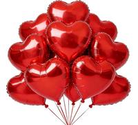 FQZYLCH - Palloncini a forma di cuore, 20 pezzi, 18 pollici, a forma di cuore, metallizzati, per compleanno, matrimonio, fidanzamento, festa della mamma, San Valentino, feste, T619