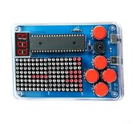 FR-4 PCB Game Console Kit con 4 giochi (rosso) | STEM pedagogico, istruzioni colorate, comprensione del design del circuito, basi elettronici
