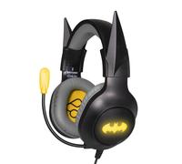 FR-TEC Batman Auriculares Gaming con Microfono Plegable - Diadema Ajustable - Almohadillas Acolchadas - Iluminacion LED Amarill