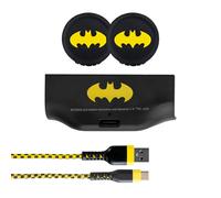 FR-TEC Pack Carga y Juega Batman Xbox Series X/S - Grips con Logo Batman - Cable USB-C 3m Resistente y Colorido - Bateria Recar