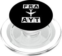 FRA per AYT Airplane Route Frankfurt Antalya PopSockets PopGrip per MagSafe