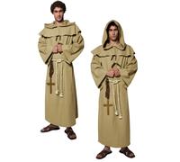 Fra Tuck Costume Uomo Monaco Storico le Favole Di Inghilterra Antica Vestito