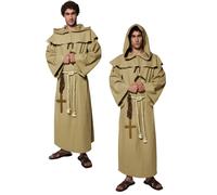 Fra Tuck Costume Uomo Monaco Storico Storie Di Vecchio Inghilterra Vestito