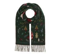 FRAAS Sciarpa di Natale Cashmink - Sciarpa con motivo di Babbo Natale per uomo e donna - 35 x 200 cm - Prodotto in Germania - Sciarpa calda XXL - Perfetta come regalo di Natale