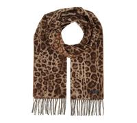 FRAAS sciarpa Scarf with Animal-Print Camel