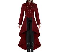 Frac da donna, Frac gotico da donna, uniforme frac gotico, cappotto di coda Steampunk rinascimentale giacca rinascimentale vintage giacca trincea lunga a coda di vic