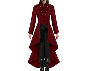 Frac da donna, Frac gotico da donna, uniforme frac gotico, cappotto di coda Steampunk rinascimentale giacca rinascimentale vintage giacca trincea lunga a coda di vic