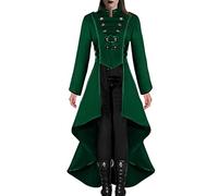 Frac da donna Frac - Uniforme Tailcoat | Uniforme gotiche cappotto di coda, giacca lunga trincea vittoriana con coda di rondine, costumi da hallo