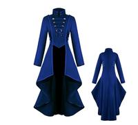 Frac Gotico Donna,Frac Donna - Cappotto Steampunk | Uniforme con cappotto di coda, giacca lunga trincea vittoriana a coda di rondine, Costumi da hallow
