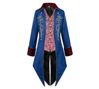 Frac Steampunk Medievale Vittoriano Giacca Vintage Steampunk Rinascimentale Manica Lunga Steampunk Vittoriano Medievale Pirata Costume Cosplay Halloween Costume Costumi da Gentiluomo per Adulti