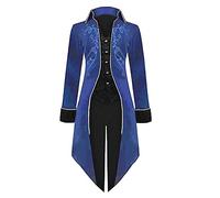 Frack Giacca Vintage Steampunk Uniforme Rinascimentale Trench Coat Vittoriano Palazzo Abito Medievale Vintage Giacca Risvolto Cappotti Costumi Da Gentiluomo Costume Halloween Uomo Gotico Giacca Pirata