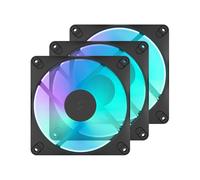 Fractal Design - Dynamic 3 - 14 RGB 3-Pack Black - Ventola PWM - Design delle pale aerodinamiche - Cavo collegabile in daisy chain - Cuscinetto rifle