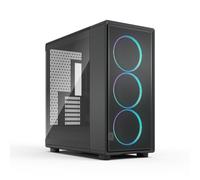 Fractal Design Epoch XL Black RGB - Vetro temperato con tonalità leggera - Case PC gaming ad alto flusso - frontale in mesh - Momentum 14 RGB