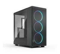 Fractal Design Epoch XL Black RGB - Vetro temperato con tonalità leggera - Case PC gaming ad alto flusso - frontale in mesh - Momentum 14 RGB
