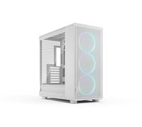 Fractal Design Epoch XL White RGB - Vetro temperato con tonalità chiara - Case PC gaming ad alto flusso - frontale in mesh - Momentum 14 RGB