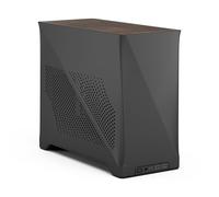 Fractal Design Era 2 ITX PC Case in Charcoal - Alluminio anodizzato elegante, piano in noce massiccio, supporta GPU a 3 slot, cavo riser PCIe 4.0 incluso
