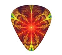 Fractal Design Fantasy Print - Plettri per chitarra, 12 pezzi, in celluloide, per chitarra acustica, elettrica, basso, inclusi 0,46 mm, 0,71 mm, 0,96 mm