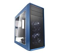 Fractal Design Focus G - Mid Tower Custodia computer - ATX - Ottimizzato per flusso d'aria elevato e elaborazione silenziosa - 2x ventola inclusa - USB 3.0 - pannello laterale a finestra - Blu