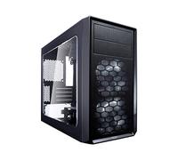 Fractal Design Focus Mini G - Mini Tower Computer Case - mATX - High Airflow - 2x Fractal Design Silent LL Series 120mm White LED Fans Included - USB 3.0 - Window Side Panel - Black